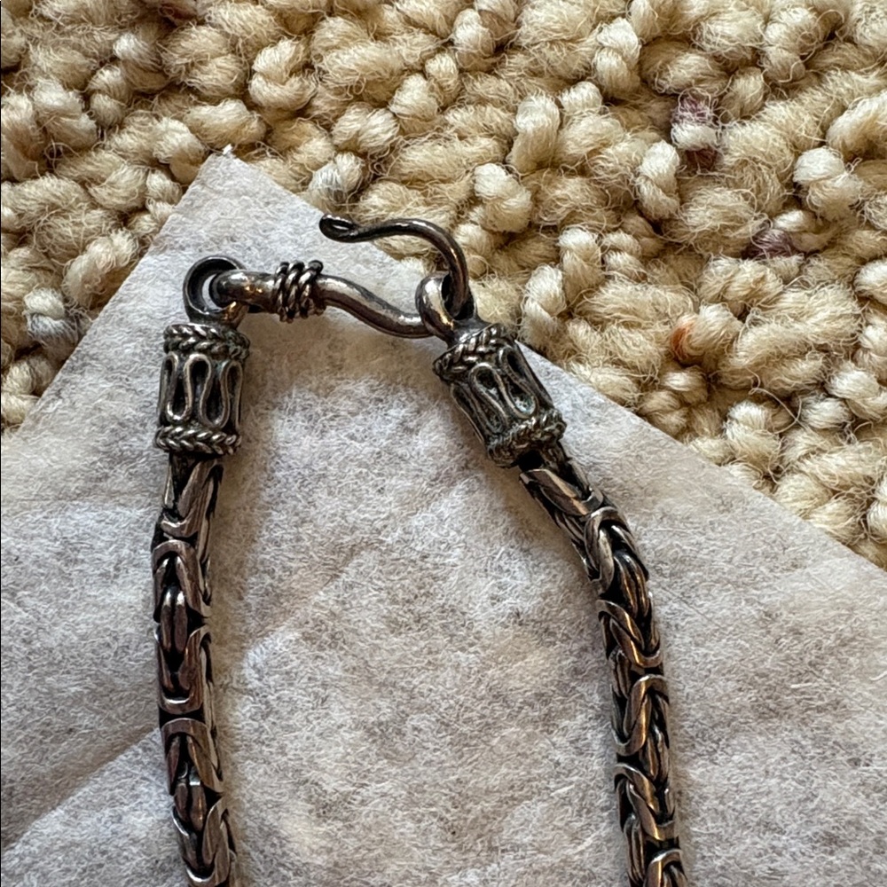 Silver Rope Chain Necklace - Long - Picture 2 of 3